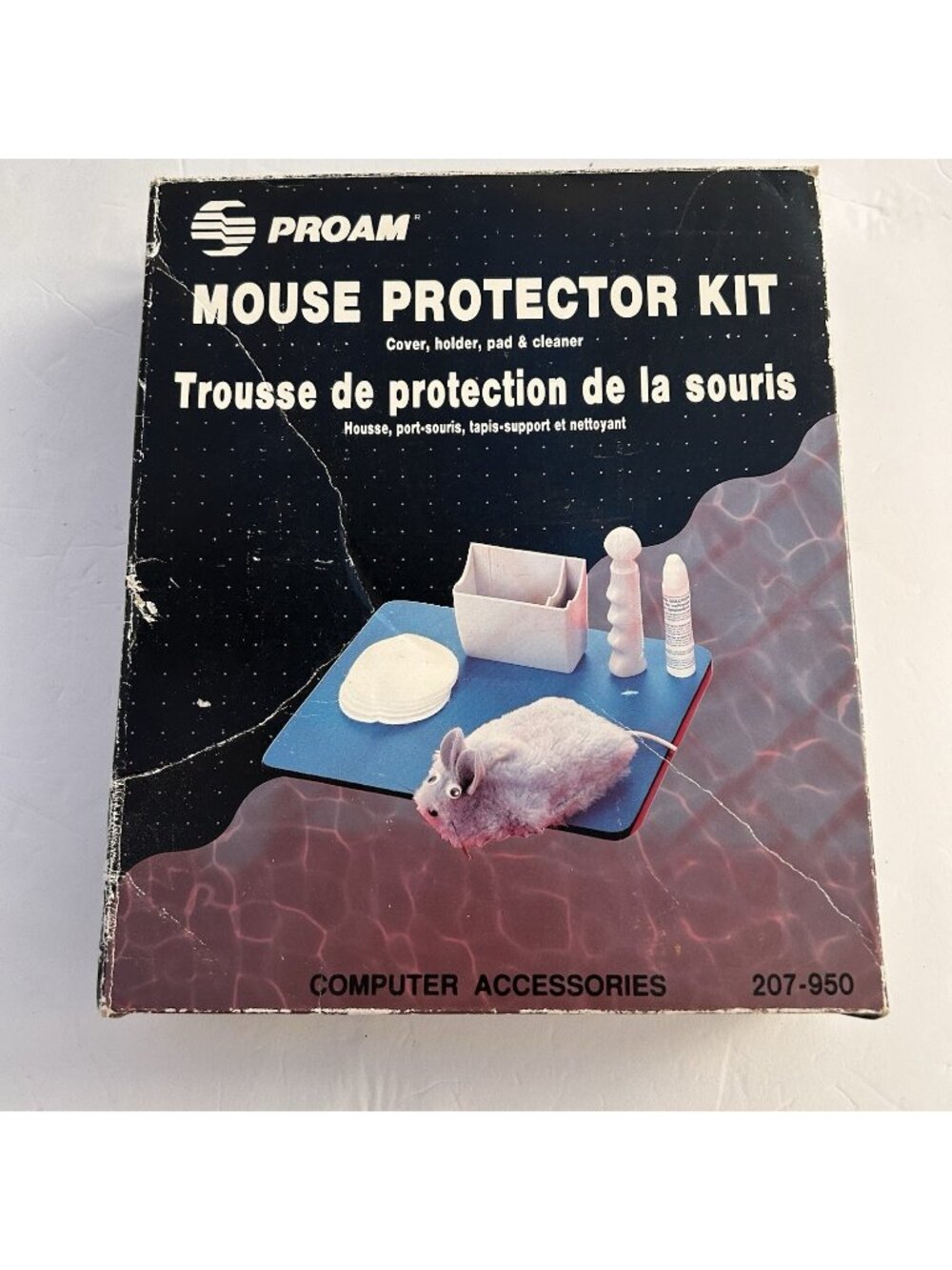 Vintage Mouse Protector Kit Cover Holder Pad Cleaner ProAm Computer Accessories